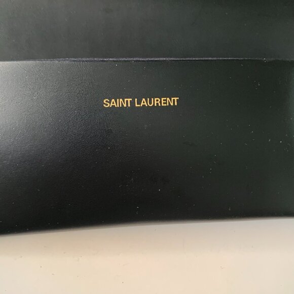 SAINT LAURENT PARIS BLACK LEATHER EYEGLASSES CASE - Picture 4 of 7